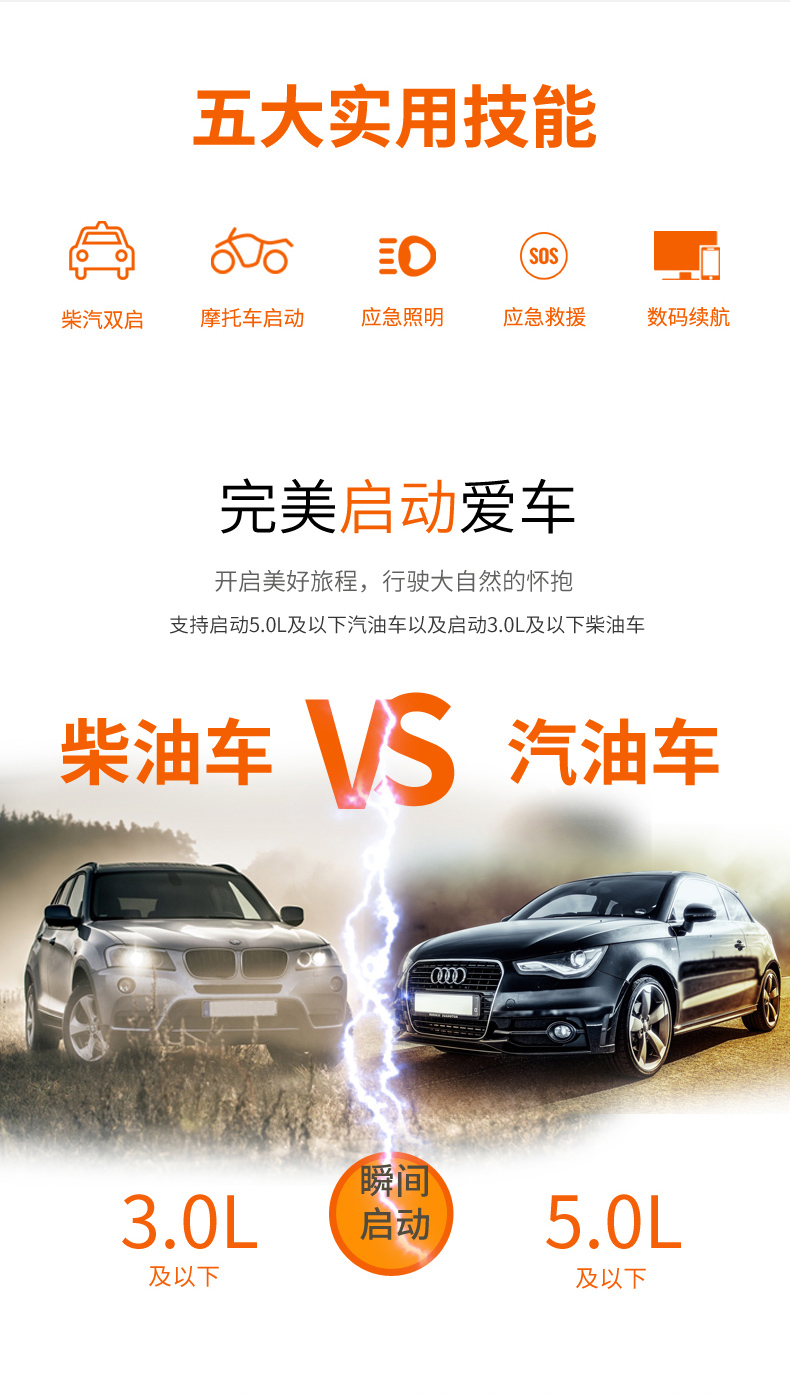 昂佳A19汽車應急啟動電源